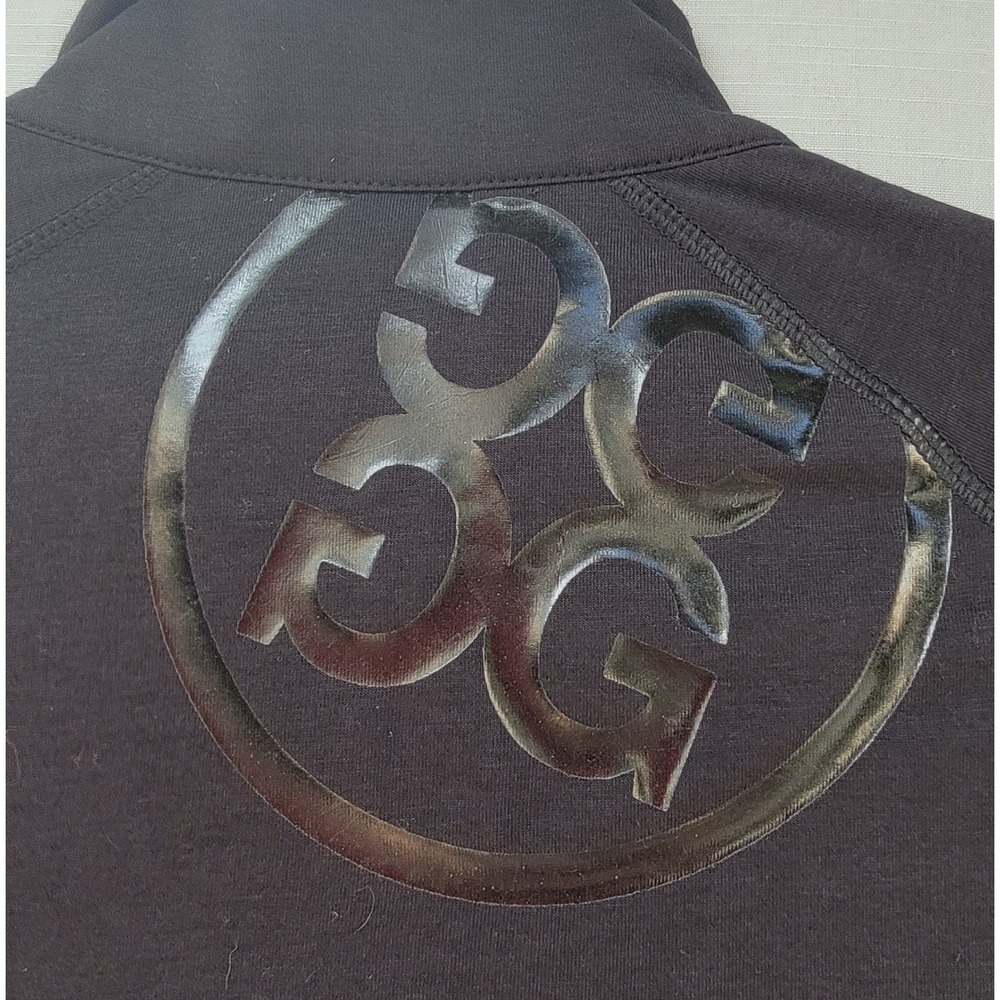 G/FORE Mens Quarter Zip Pullover Black Circle G Logo Golf Mid Layer Size M